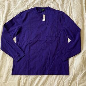 NWT J.Crew Men’s Relaxed Fit Long-Sleeve Cotton T-Shirt – Size M